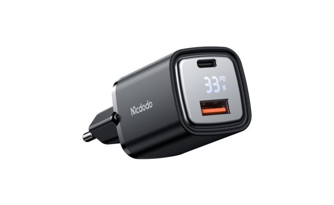Mcdodo CH-1701 Digital Display 33W USB Type-C Input Fast Charging Adapter (Black)